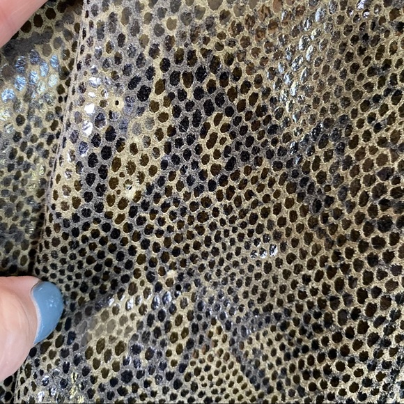 Vintage Comme Toujours Snakeskin print Leather Jacket Size XL - Picture 6 of 14